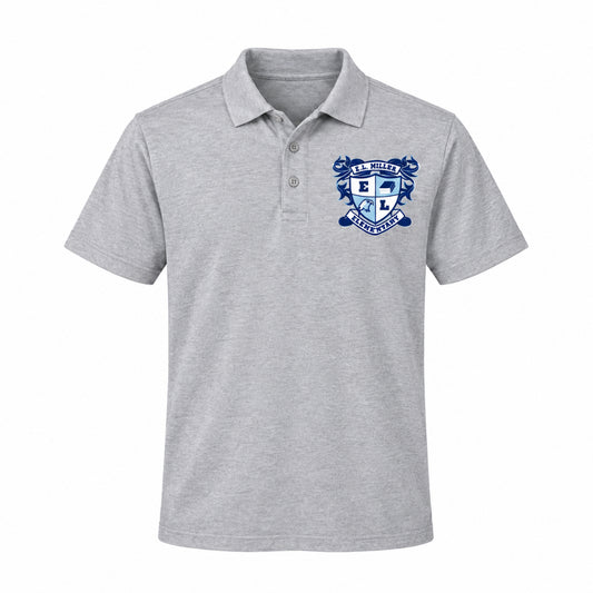 E.L. Miller School Crest Embroidered Polo