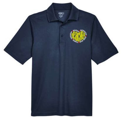 Teacher Love Embroidered Polo