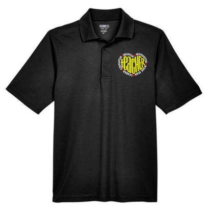 Teacher Love Embroidered Polo