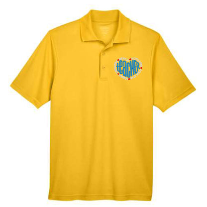 Teacher Love Embroidered Polo