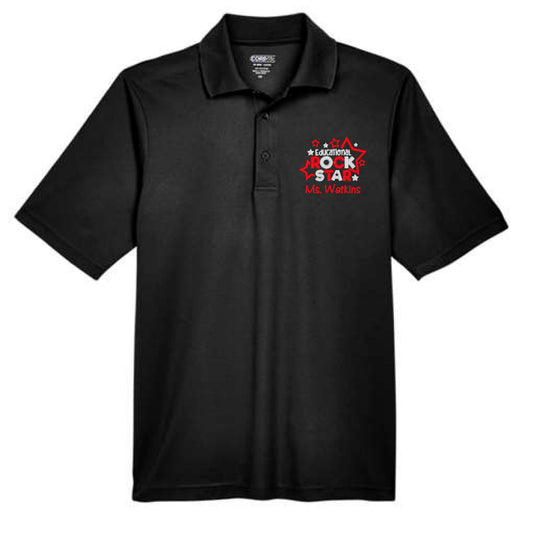 Educational Rock Star Embroidered Polo