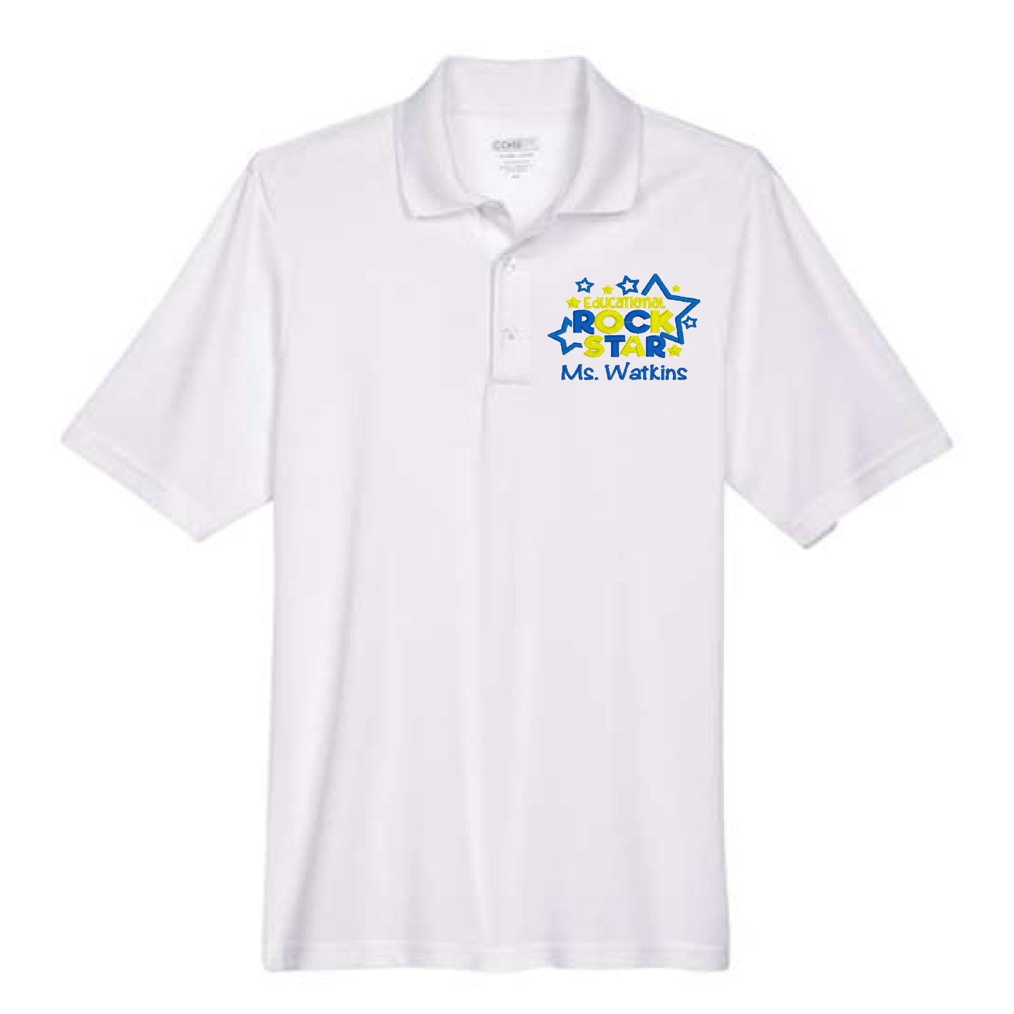 Educational Rock Star Embroidered Polo