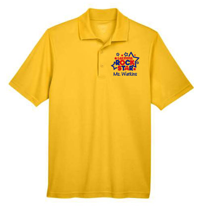Educational Rock Star Embroidered Polo