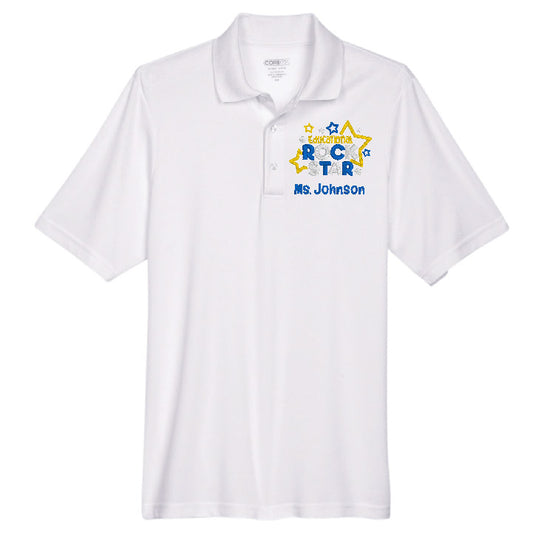 Educational Rock Star Embroidered Polo