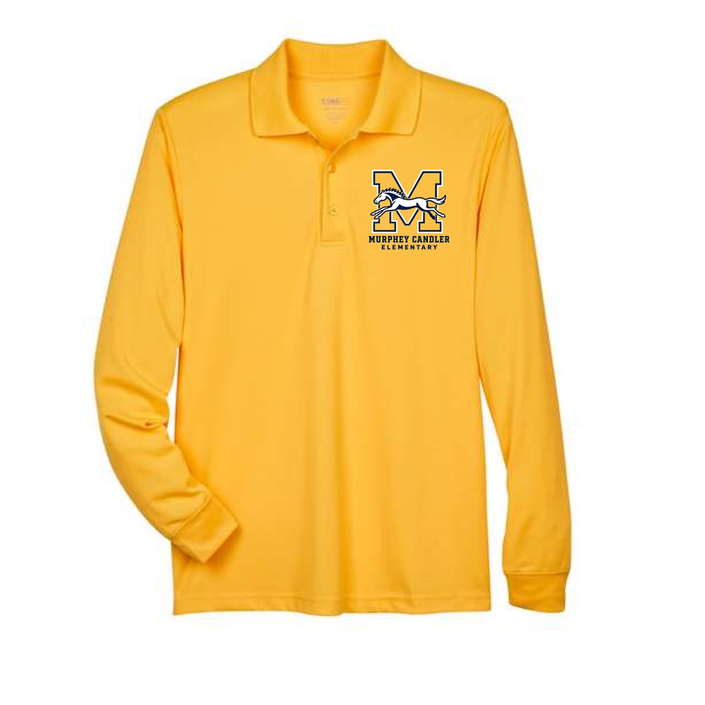 Murphey Candler Embroidered Long Sleeve Polo (Gold)