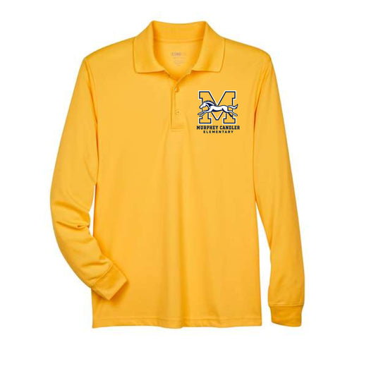 Murphey Candler Embroidered Long Sleeve Polo (Gold)