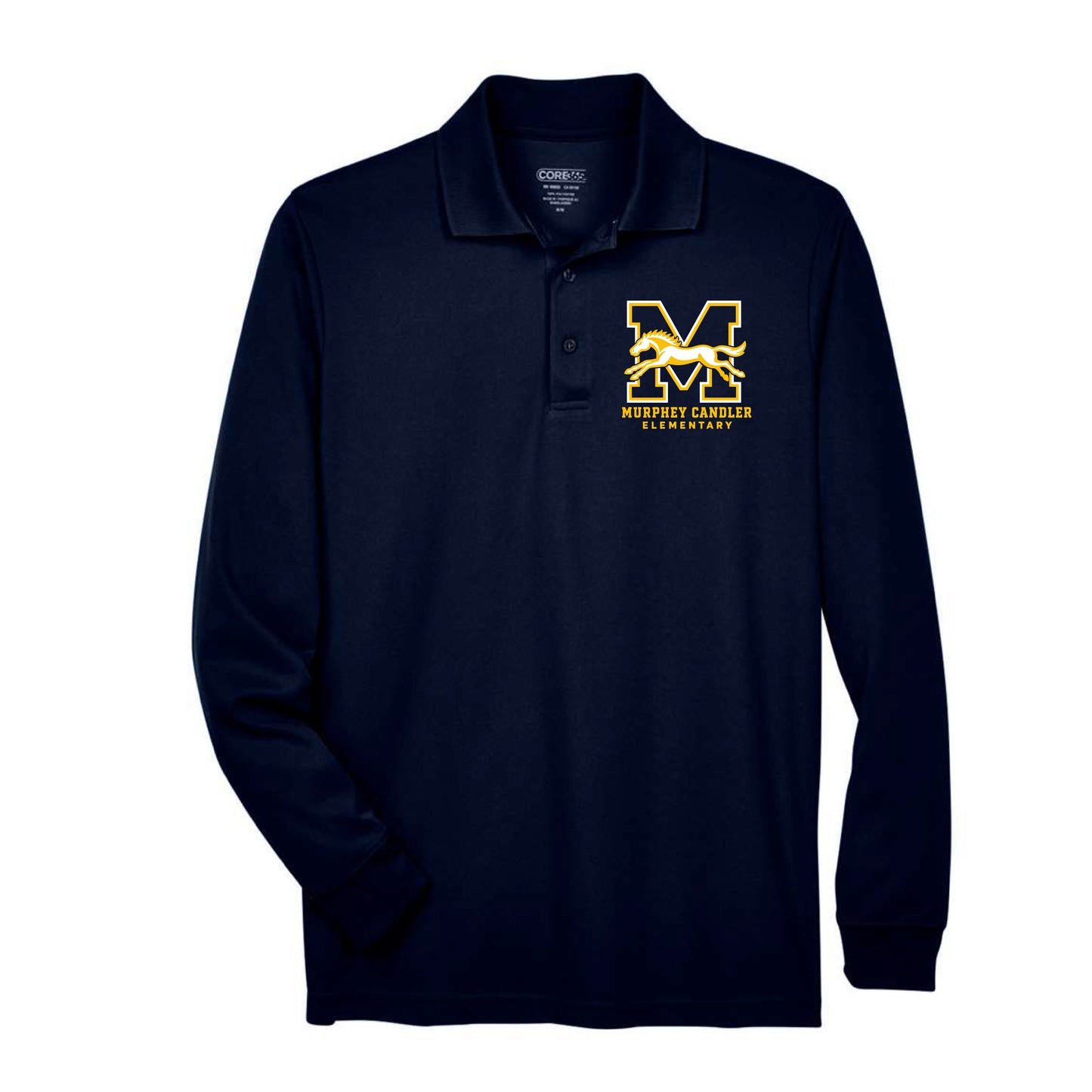 Murphey Candler Embroidered Long Sleeve Polo (Navy)