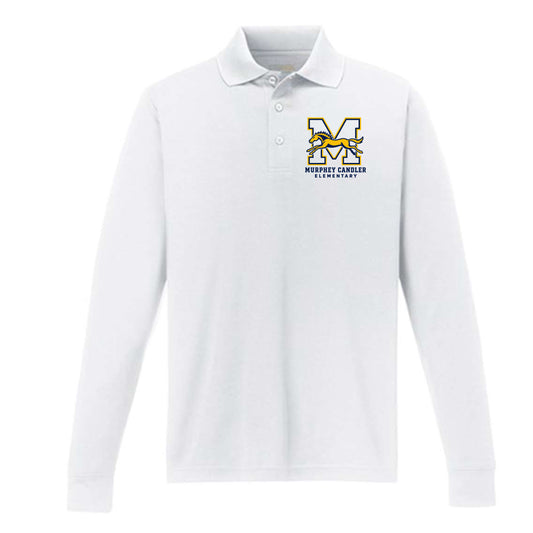 Murphey Candler Embroidered Long Sleeve Polo (White)