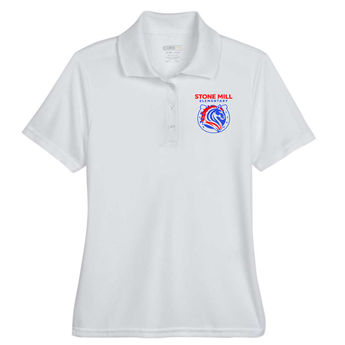 Stone Mill White Stallions Polo (Unisex&Ladies)