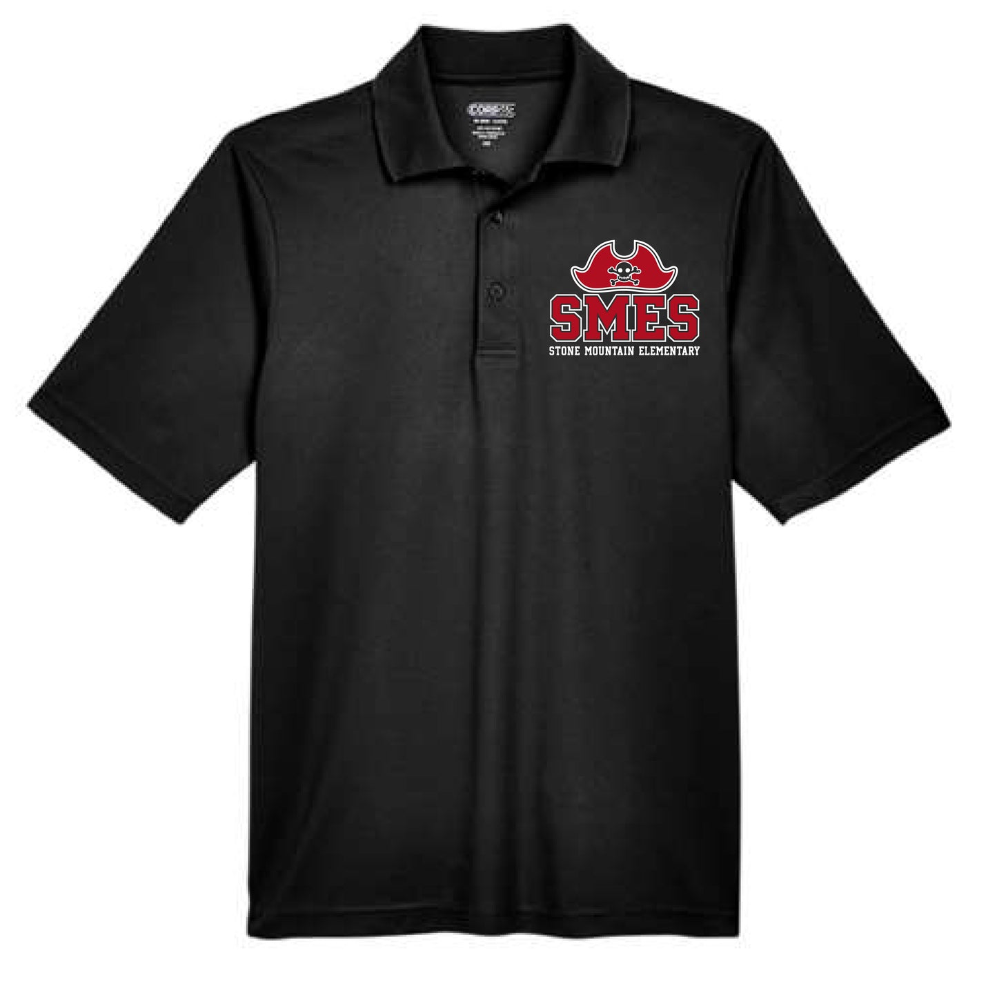 Stone Mountain Pirate Hat Black Polo (Unisex & Ladies)