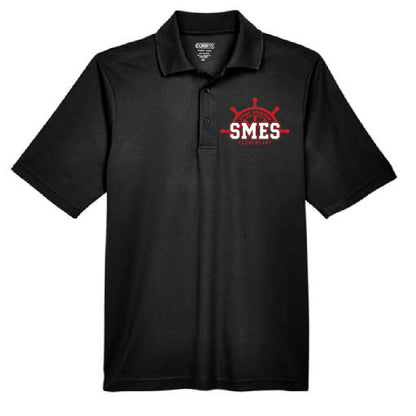Stone Mountain Ship’s Wheel Black Polo (Unisex & Ladies)