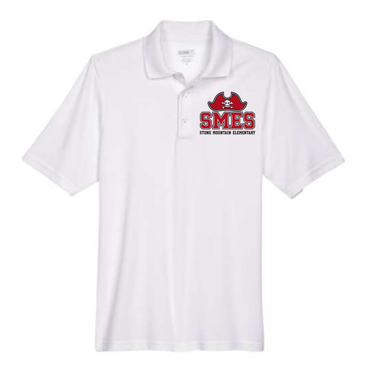 Stone Mountain Pirate Hat White Polo (Unisex & Ladies)